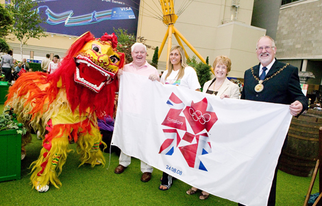 The handover celebrations in Greenwich