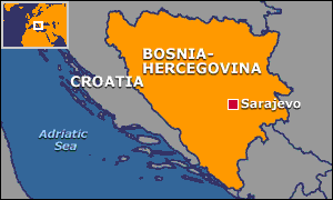 Map of Bosnia-Hercegovina