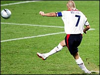 David Beckham nedal penaltu