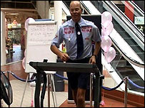 Mike Chandler running his marathon