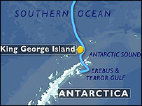 Sally Taylor's route through the Southern Ocean