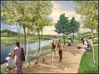 伦敦奥运公园印象画