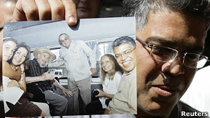 卡斯特羅會見外賓合影