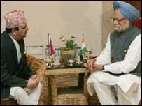  بھارتی وزیرِاعظم اور نیپال کے بادشاہ