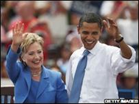 ہلیری اور اوبامہ فائل فوٹو