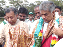 Wickramasinghe campaigning for Tamil votes 