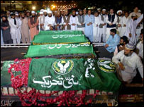 سنی تحریک کے قائدین کے جنازے