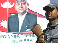 سرباز نپالی در کاتماندو 