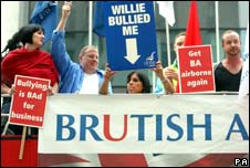 BA workers on strike