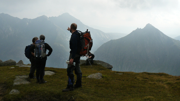 Walkers on Casteal Abhail during the Arran Outdoor festival