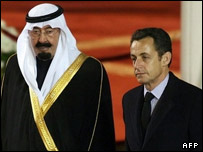 نیکولا سارکوزی و ملک عبدالله پادشاه سعودی