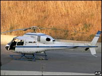 The helicopter used in the escape