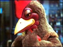 Actor in a chicken costume