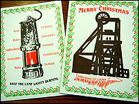 Christmas cards by Sheffield Women Against Pit Closures, 1984
