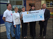 Children in Need cheque presentation