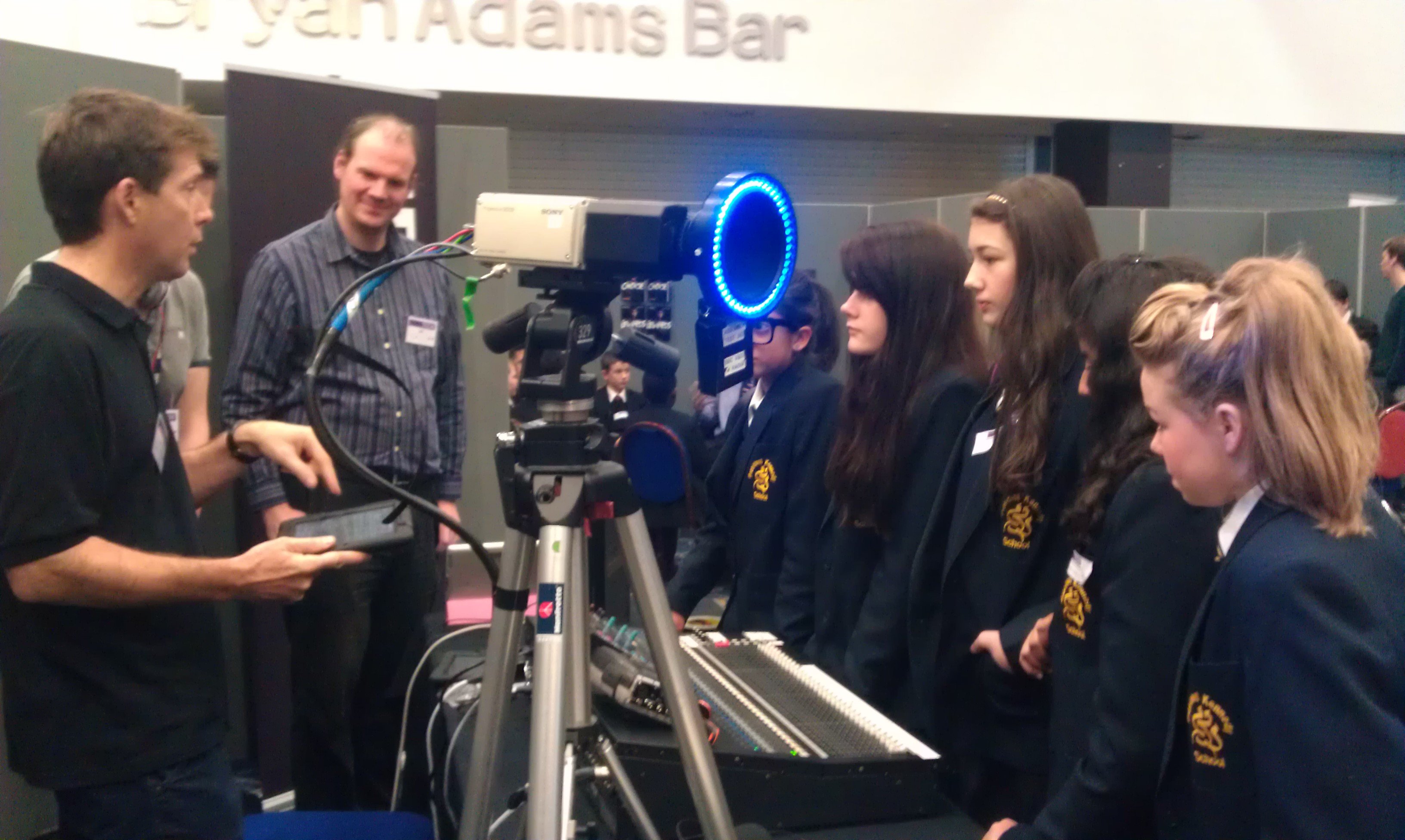 Demoing the remote controlled sound desk