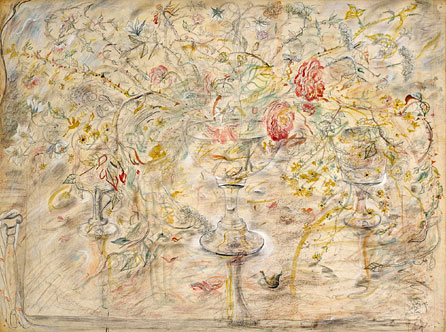 David Jones (1895-1974), Mehefin, 1949. Watercolour, bodycolour and pencil on paper. Image reproduced with permission of the estate of David Jones.