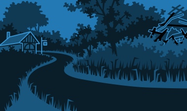 Country Lane - illustration by Rod Lord