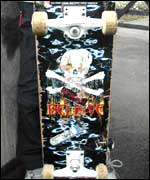 Ellis' skateboard