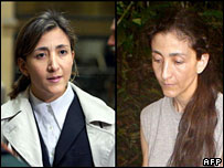 Ingrid Betancourt antes do seqüestro (E) e no cativeiro (D)