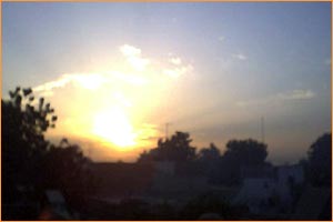 احمد پور شرقیہ میں غروبِ آفتاب 