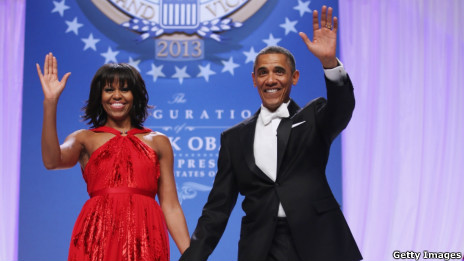 美国总统奥巴马及第一夫人米歇尔·奥巴马