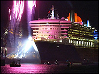 A festa de lançamento do Queen Mary2