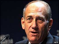 Israel's Prime Minister Ehud Olmert