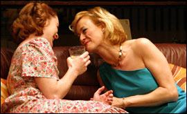 Abigail's Party - Beverley with Glass Lizzy McInnerny 