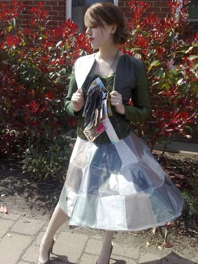 Recyled dress inspired by 1940's