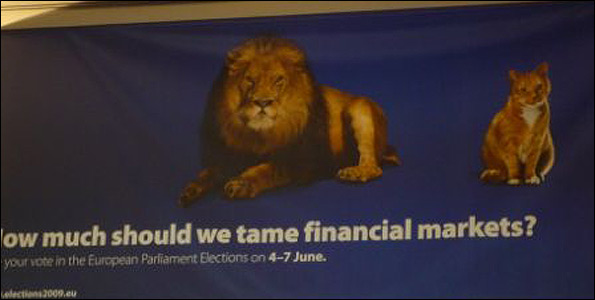 EU election poster - lion and pussycat