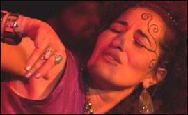 Aida Nadeem on the first night of the Folk Festival