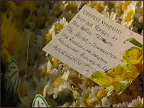 flowers left on Tremellen Street