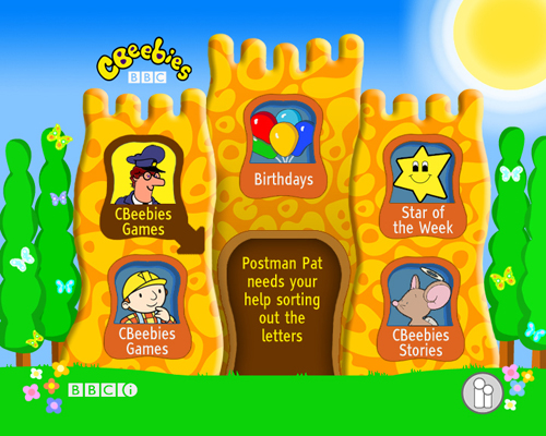 CBeebies homepage on Sky in 2004