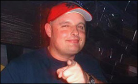 Dave Pearce hams it up for the camera!