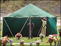 O Cemitério Lakeview Memorial Gardens, em Nassau, nas Bahamas