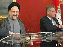 فيشر و خاتمی رييسان جمهوری اتريش و ايران