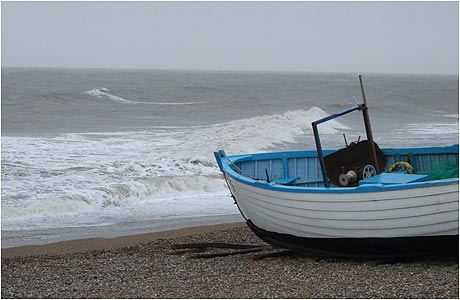 Boat on Dunwich beach 