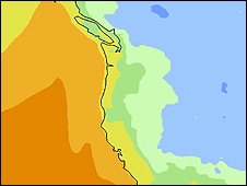 Temperaturas en el oeste de EE.UU. Gentileza: Universidad de Oxford