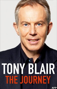 Tony Blair on the cover his autobiography, The Journey