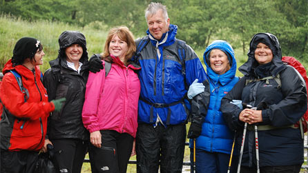 Group shot in the rain en route to Coed y Bedw reserve.