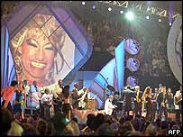 A cantora cubana Celia Cruz foi homenageada no Grammy Latino