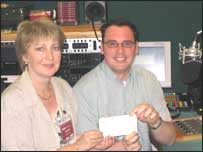 Stuart George with Gill Walters