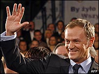 Donald Tusk, the leader of the Civic Platform party
