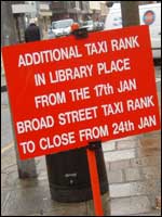Broad Street Taxi Rank Closure