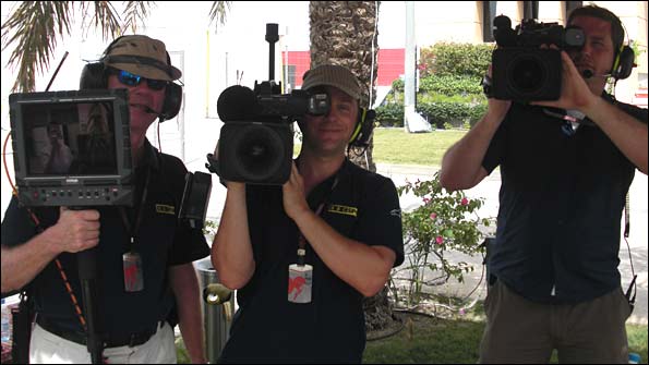 Roger with monitor in Bahrain