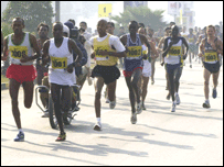 لاہور میں منعقدہ بین الاقوامی میراتھن ریس