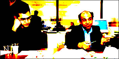 سعيد سلطان پور (راست) آسيب شناسی جامعه مهاجر را دنبال می کند