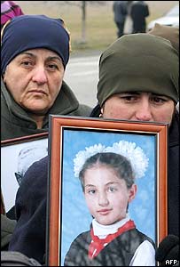 Parentes de vítimas de Beslan