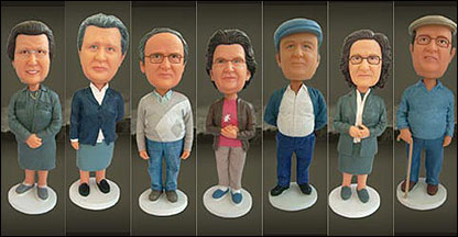 Bonequinhos dos moradores de Miravete de la Sierra. Foto: divulgação